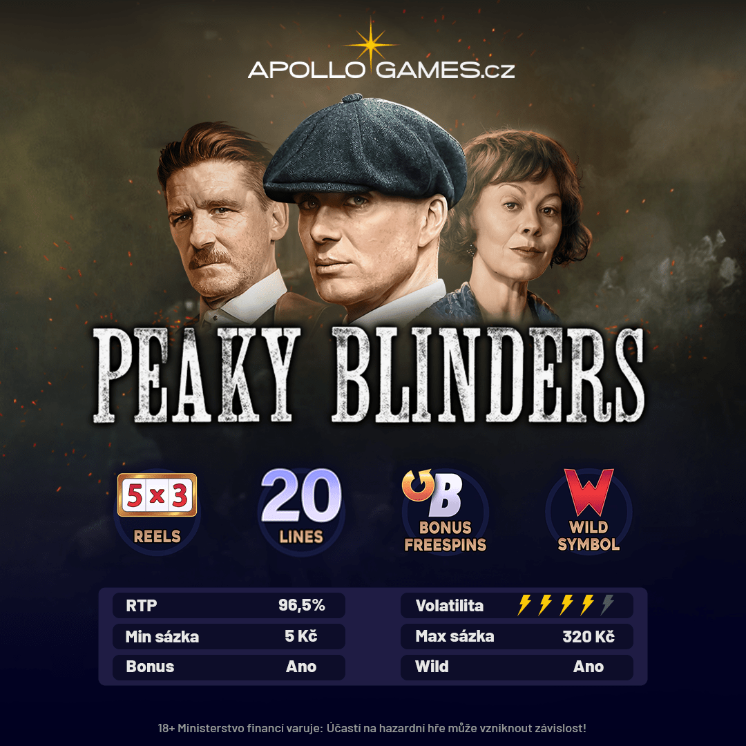 Medajlonek automatu Peaky Blinders od výrobce Pragmatic Games